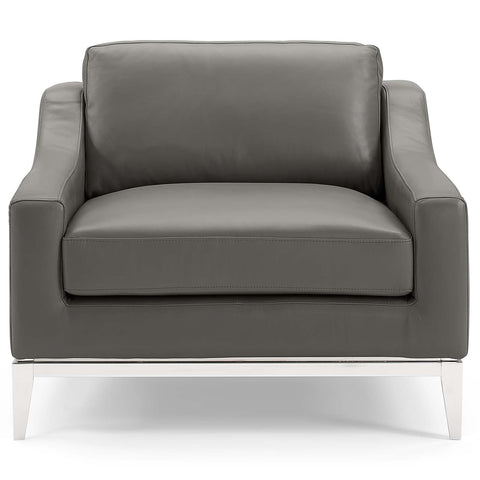 Timeless Minimalist Slope Armchair with Parsons Back Modern Design