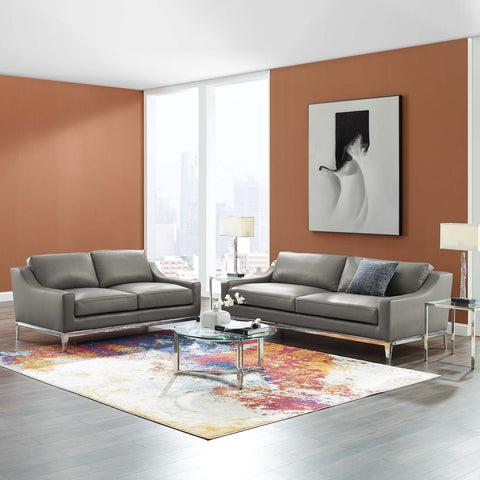 Harness Modern Upholstered Sofa Set with Loose Cushions