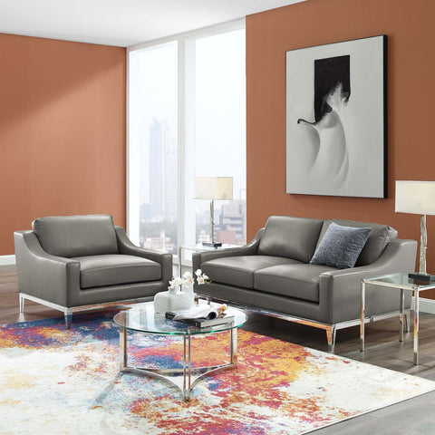 Harness Modern Upholstered Sofa Set with Armrests