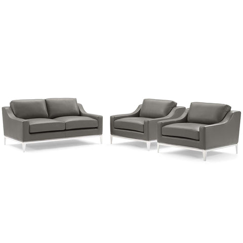 Harness Modern Upholstered Sofa Set with Armrests
