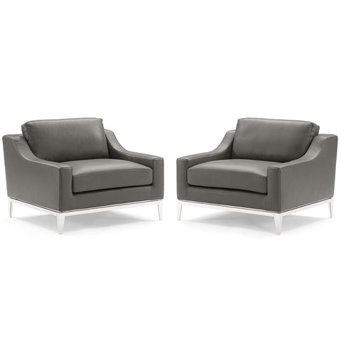 Timeless Minimalist Modern Club Armchair with Fixed Arms