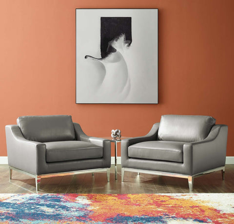 Timeless Minimalist Modern Club Armchair with Fixed Arms