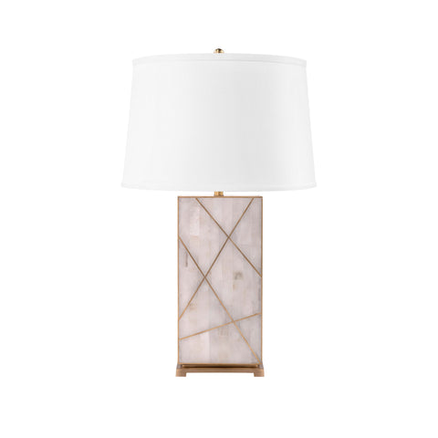 Elgin Elegant Modern Column Inlay Accent Table Lamp