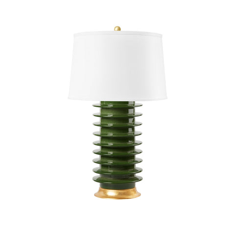 Elektra Column Drum Table Lamp with Finial Modern Accent