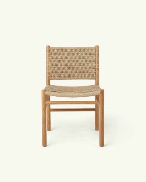 Ema Scandinavian Dining Side Chair with Slat Back
