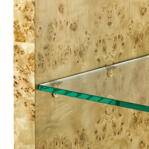 Emil Artful Traditionalist Mid Century Display Etagere Cabinet