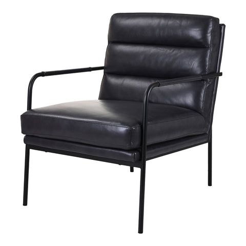 Verlaine Raven Modern Club Armchair with Fixed Arms