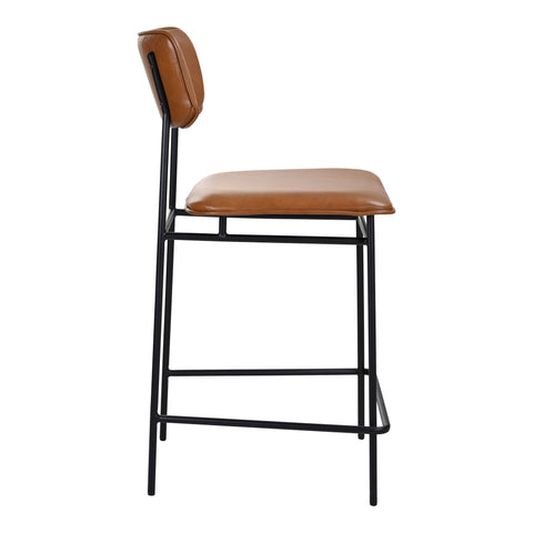 Sailor Timeless Minimalist Modern Padded Low Back Counter Stool