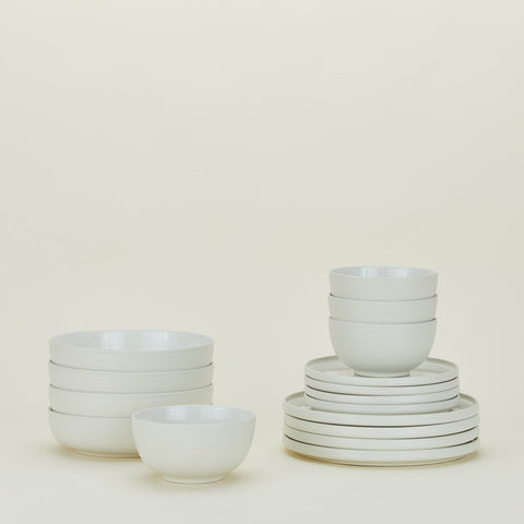 Hawkins New York Everyday Minimalist Glazed Stoneware Dinnerware Set - Set of 16