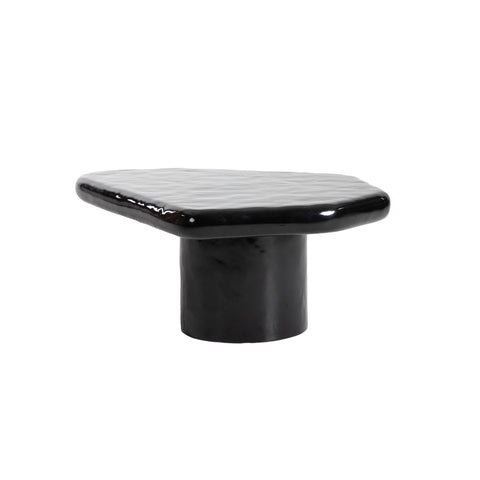 LH Imports Timeless Minimalist Freeform Drum Coffee Table