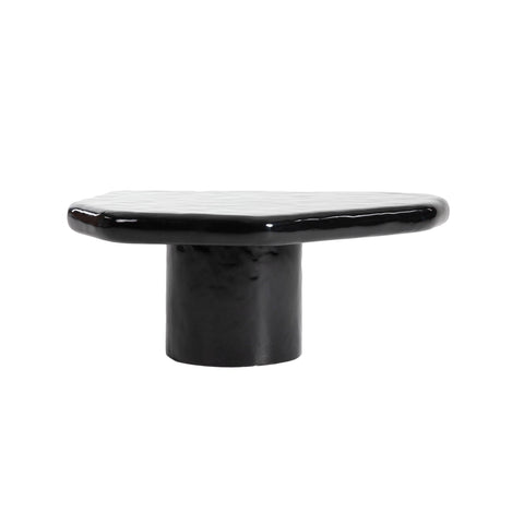 LH Imports Timeless Minimalist Freeform Drum Coffee Table