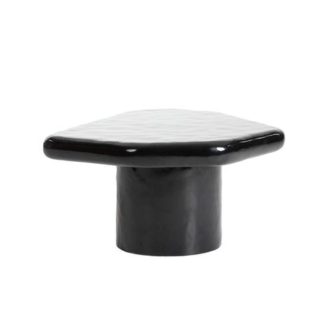 LH Imports Timeless Minimalist Freeform Drum Coffee Table
