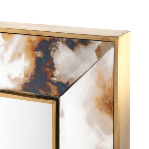 Quiet Luxury Handcrafted Mosaic Accent Mirror for Living Room