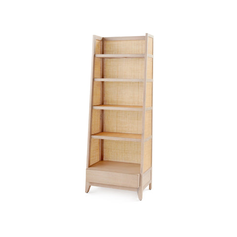 Evan Soft Scandinavian Minimalist Etagere Bookcase