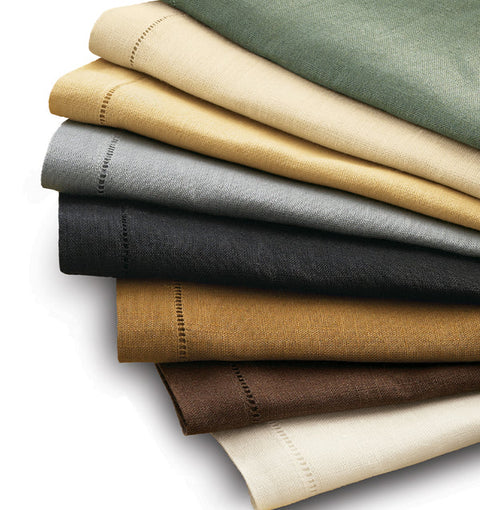 Festival Classic Contemporary Hemstitch Linen Tablecloth