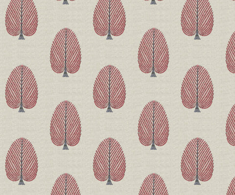 Artisan-Crafted Floral Linen Fabric with Embroidery - 147cm