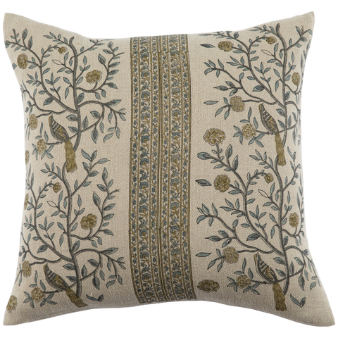 Filling Spaces Artful Traditionalist Bohemian Embroidered Accent Throw Pillow - 22 x 22 - 24 x 24 - 26X 26