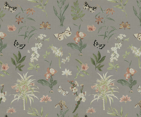 Floral Designer Fabric in Charcoal