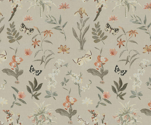 Floral Designer Fabric in Charcoal