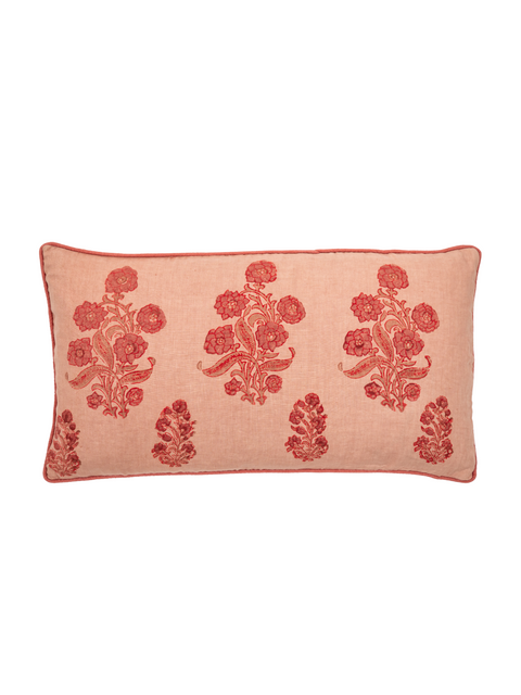 Powered by People Classic Traditional Floral Embroidered Pillow Cover - 15 x 28