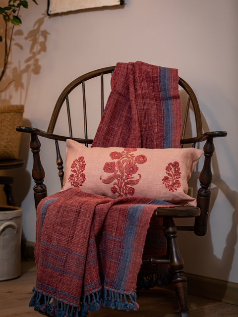 Powered by People Artful Traditionalist Bohemian Hand Block Print Pillow Cover - 12 x 20