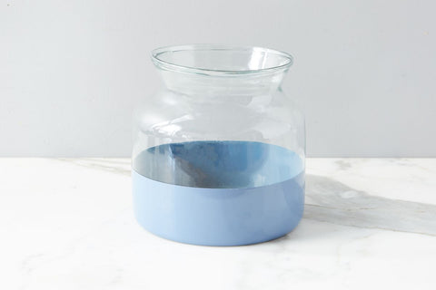 Decorating Essentials Contemporary Bowl Vase in Glossy Glass