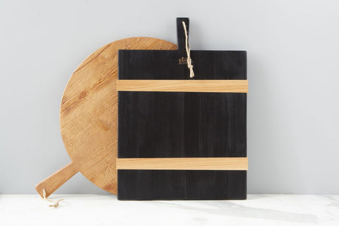 Modern Two-tone Serving Board with Contrast Trim