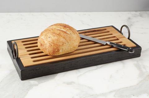 Modern Rustic Oak Serving Board with Natural Finish