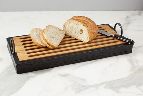 Modern Rustic Oak Serving Board with Natural Finish