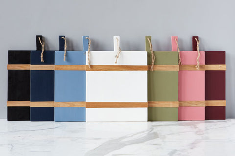 Modern Two-tone Serving Board with Contrast Trim