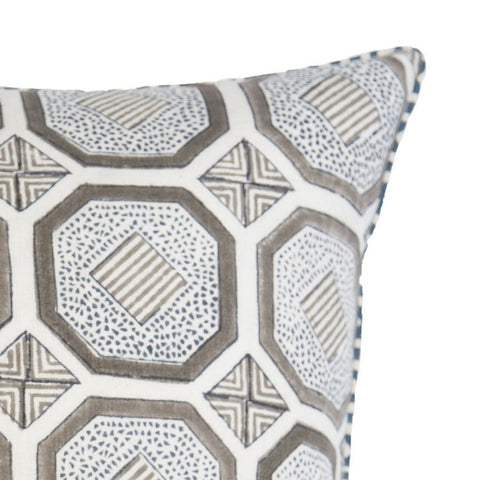 Filling Spaces Artful Traditionalist Hand Block Print Accent Throw Pillow - 18 x 18 - 20 x 20 - 22 x 22 - 24 x 24 - 26X 26 - 14 x 20 - 14 x 40 - 18 x 40 - 16 x 50