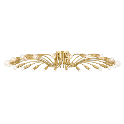 Barney Designer Collaboration Sputnik Fluted Mid Century Ceiling Light