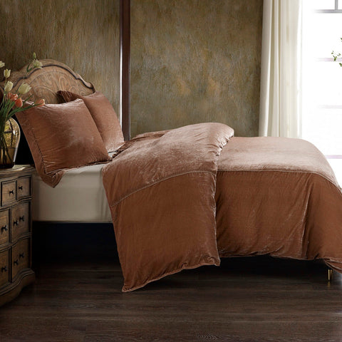 Modern Quiet Luxury Velvet Stitched Duvet Cover Set