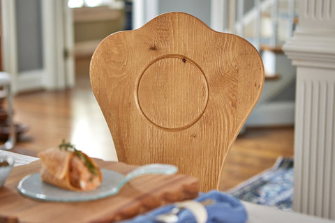 Artful Traditionalist Rustic Handmade Crown Back Dining Side Chair