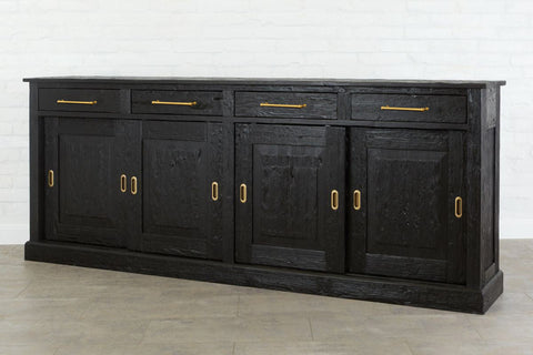 Artful Traditionalist Parisian Antique Sideboard Cabinet