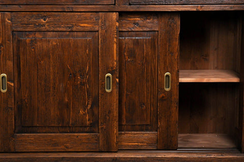 Artful Traditionalist Parisian Antique Sideboard Cabinet