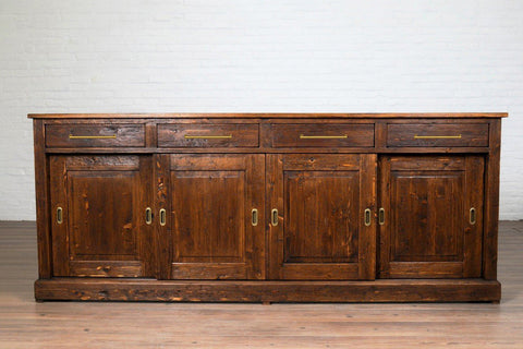 Artful Traditionalist Parisian Antique Sideboard Cabinet