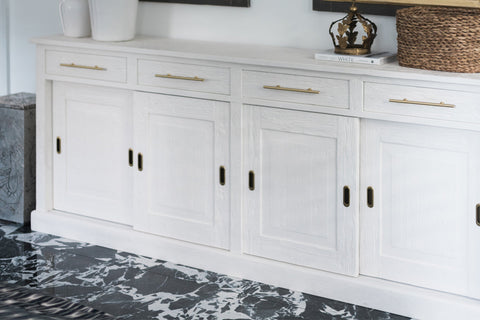 Artful Traditionalist Parisian Antique Sideboard Cabinet