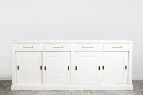 Artful Traditionalist Parisian Antique Sideboard Cabinet