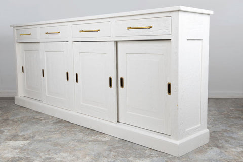 Artful Traditionalist Parisian Antique Sideboard Cabinet