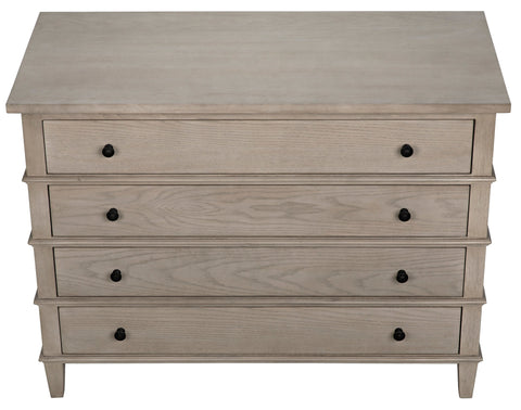 Dennis Contemporary Oak Drawer Dresser with Knob Handles