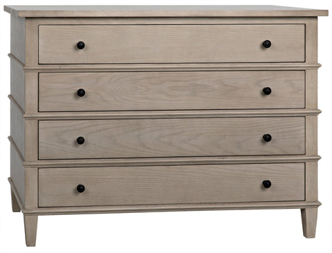 Dennis Contemporary Oak Drawer Dresser with Knob Handles