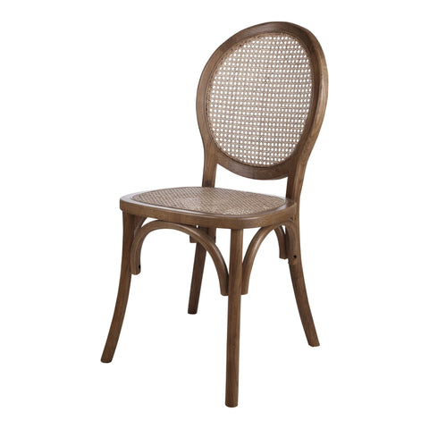 Artful Traditionalist French Bistro Chair with Splayed Legs