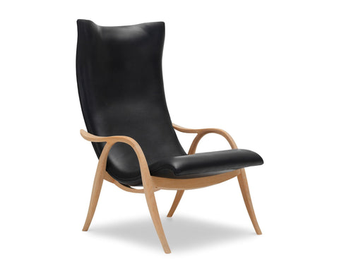 Timeless Minimalist Wingback Lounge Chair with Saber Legs