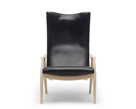 Timeless Minimalist Wingback Lounge Chair with Saber Legs