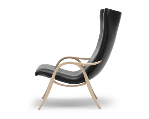 Timeless Minimalist Wingback Lounge Chair with Saber Legs
