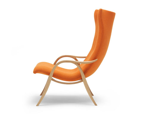 Timeless Minimalist Wingback Lounge Chair with Saber Legs