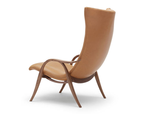 Timeless Minimalist Wingback Lounge Chair with Saber Legs