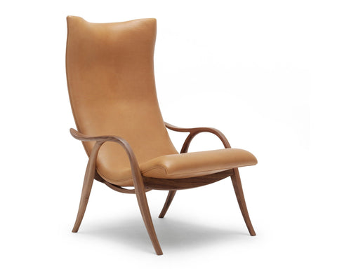 Timeless Minimalist Wingback Lounge Chair with Saber Legs