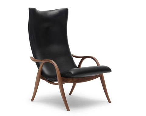 Timeless Minimalist Wingback Lounge Chair with Saber Legs